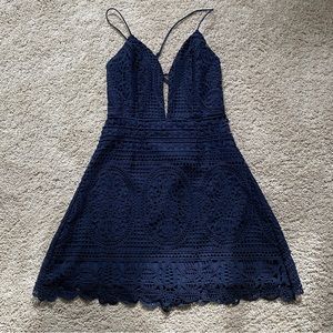 Lovers and friends blue dress.